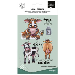 Vaessen Creative - Carla Creates - Clear Stamp - On The Farm - Cow - CAR0402
