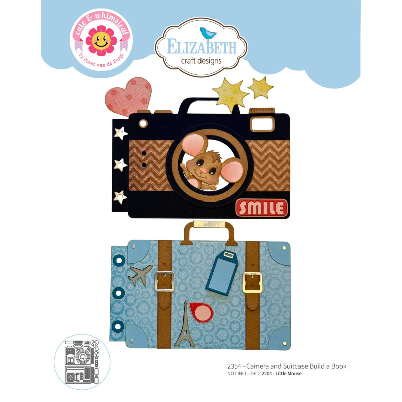 Elizabeth Craft Designs - Cute & Whimsical - Camera And Suitcase Build A Book