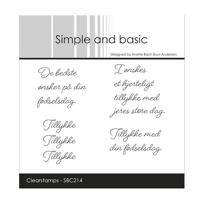 Simple And Basic - Stempel - Danish Texts - SBC214