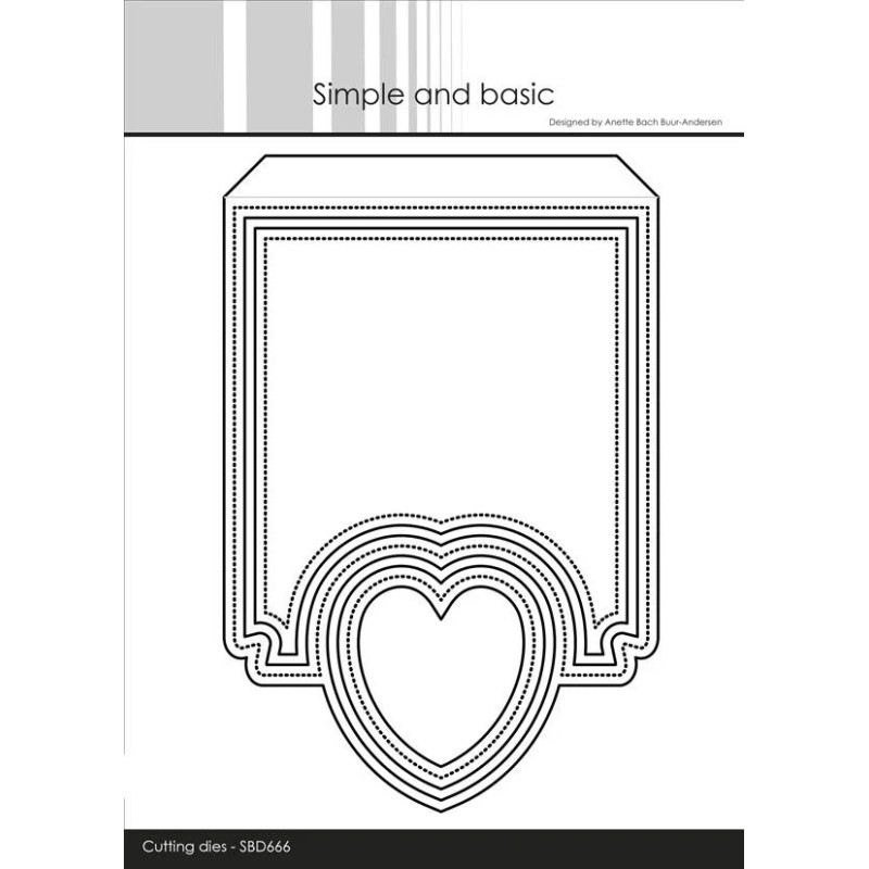 Simple And Basic - A6 Heart Card Front - SBD666