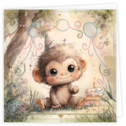 Stitch And Do Cards 35 - Birthday Monkey