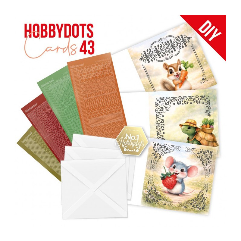 Dot And Do Cards 43 - Cute Garden Friends