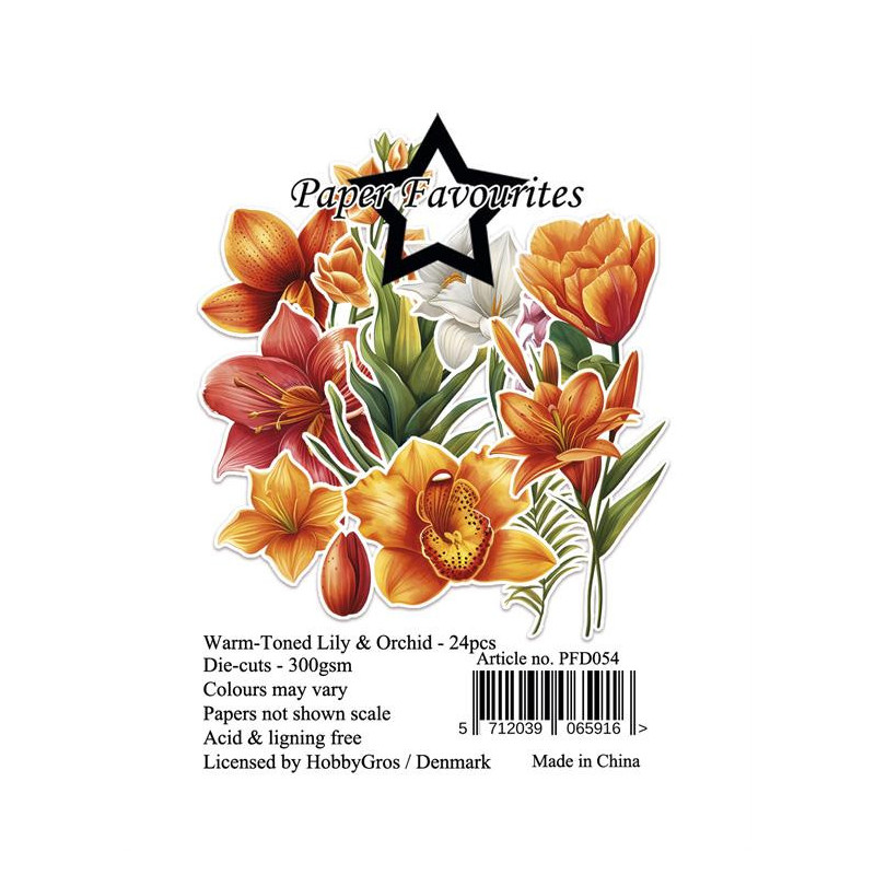 Paper Favourites - Die Cuts - Warm-Toned Lily & Orchid - PFD054
