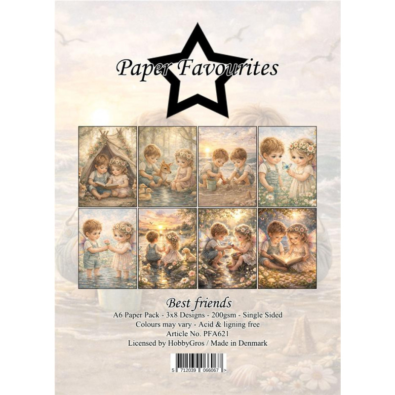 Paper Favourites - Papirpakke A6 - Best Friends - PFA621