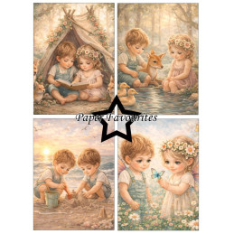 Paper Favourites - Papirpakke A6 - Best Friends - PFA621