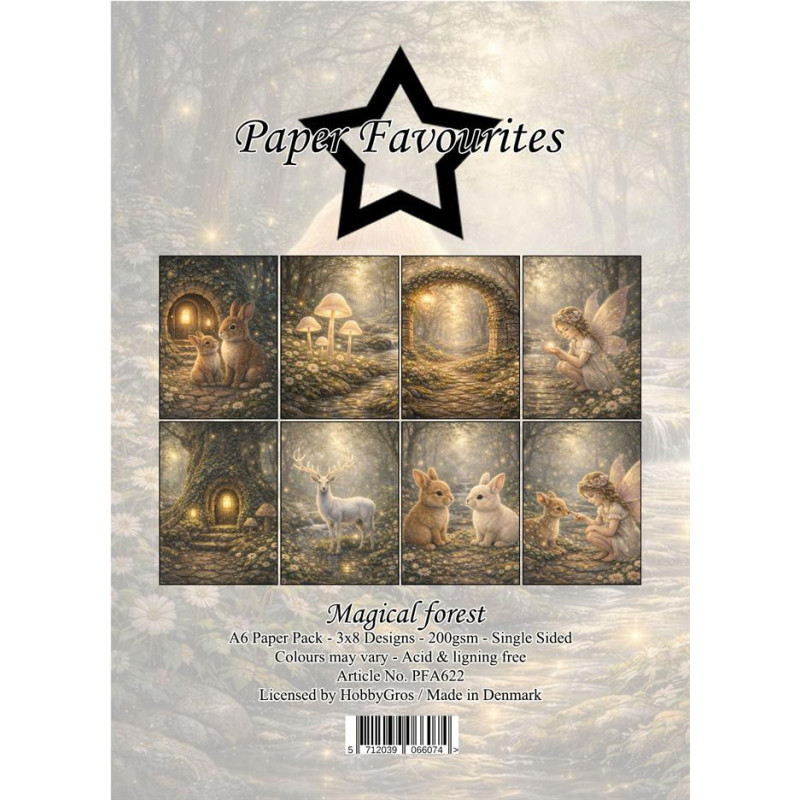 Paper Favourites - Papirpakke A6 - Magical Forest - PFA622