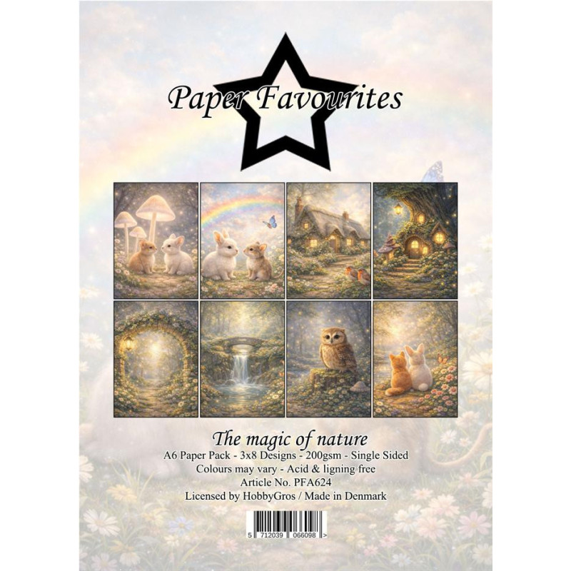 Paper Favourites - Papirpakke A6 - The Magic Of Nature - PFA624