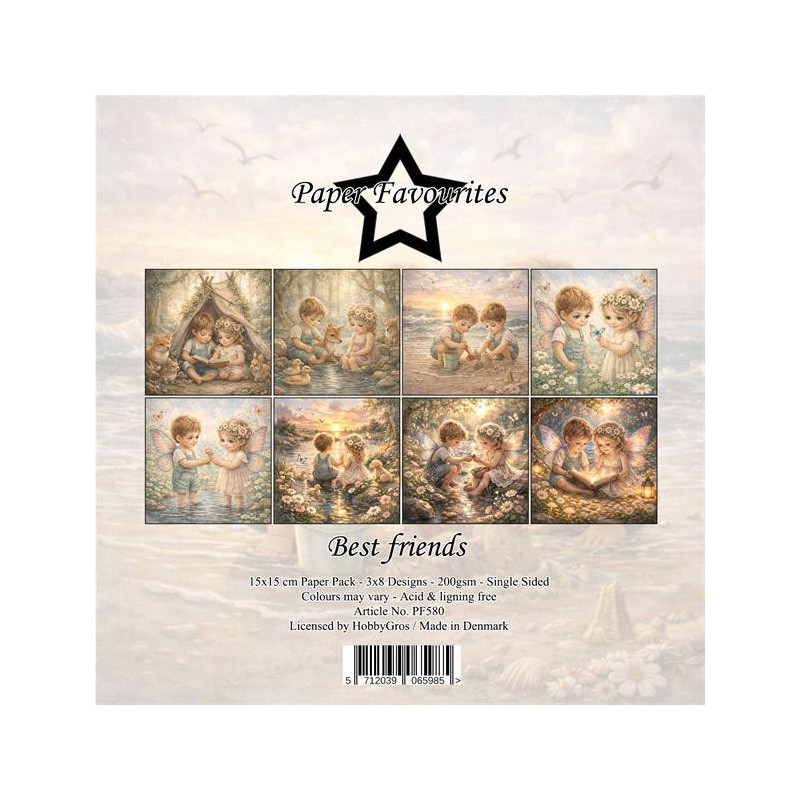 Paper Favourites - Papirpakke 15x15 - Best Friends - PF580