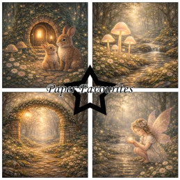 Paper Favourites - Papirpakke 15x15 - Magical Forest - PF581