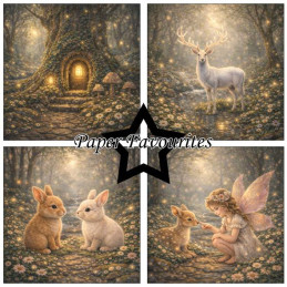 Paper Favourites - Papirpakke 15x15 - Magical Forest - PF581