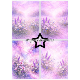 Paper Favourites - Papirpakke A5 - Alcohol Ink - Lavender Sky Garden - PFA222