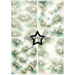 Paper Favourites - Papirpakke A5 - Alcohol Ink - Olive Breeze - PFA223