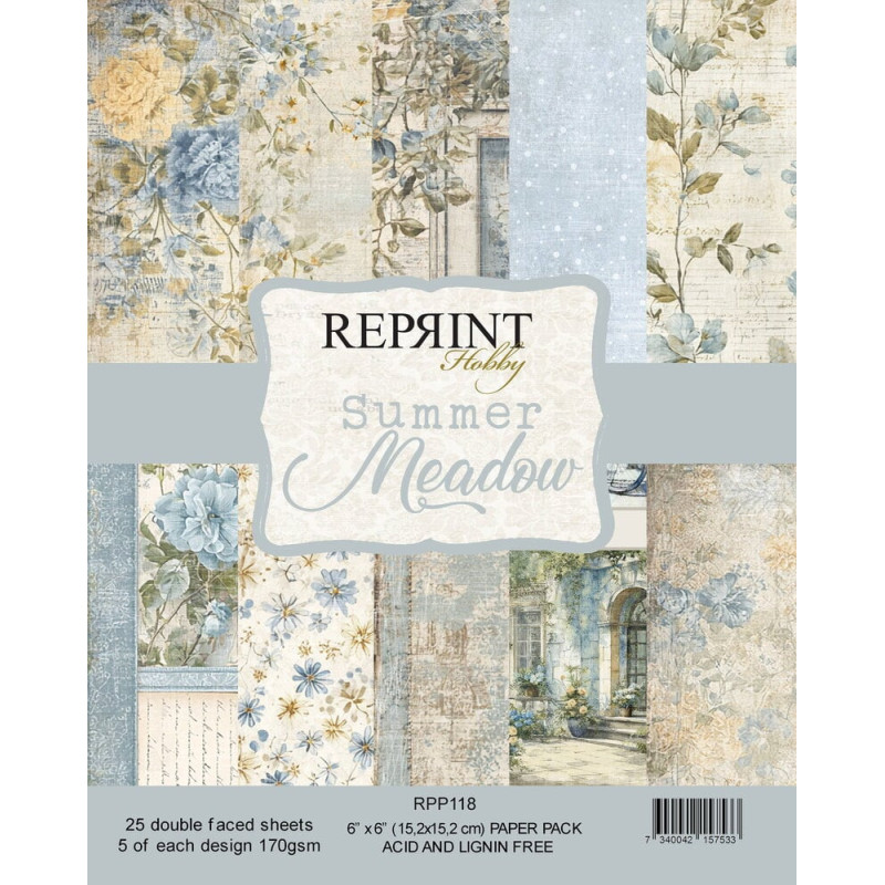 Reprint - Papirpakke 15x15 - Summer Meadow - RPP118