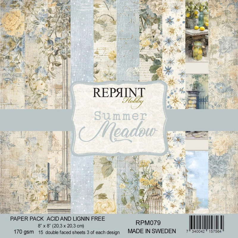 Reprint - Papirpakke 20x20 - Summer Meadow - RPM079