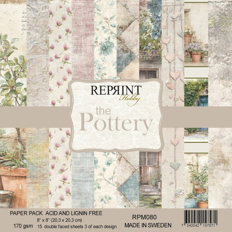 Reprint - Papirpakke 20x20 - The Pottery - RPM080