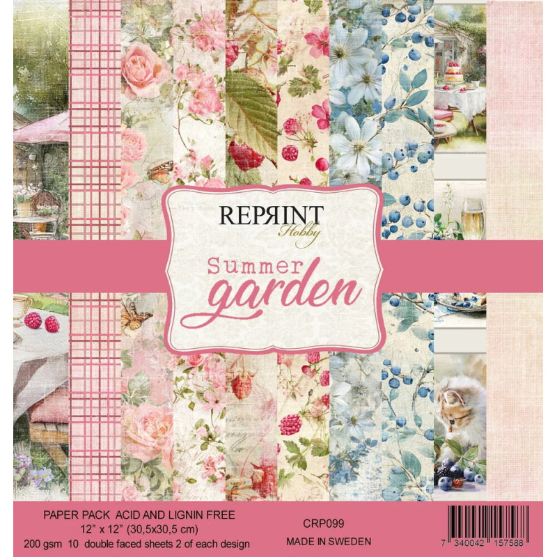 Reprint - Papirpakke 30x30 - Summer Garden - CRP099