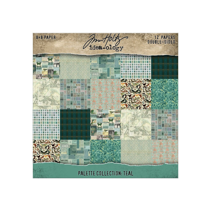 Idea-Ology - Tim Holtz - Palette Collection 8x8 - Teal - TH94475