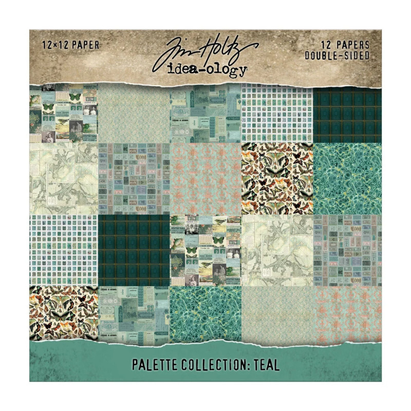 Idea-Ology - Tim Holtz - Palette Collection 12x12 - Teal - TH94461