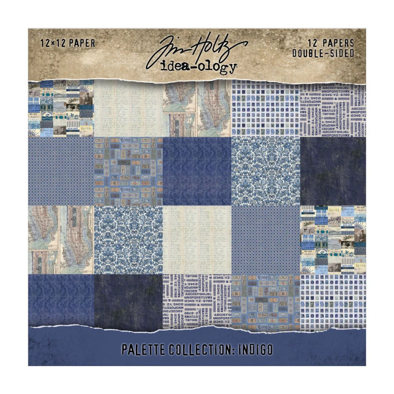 Idea-Ology - Tim Holtz - Palette Collection 12x12 - Indigo - TH94462