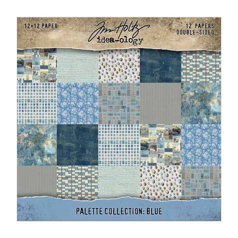 Idea-Ology - Tim Holtz - Palette Collection 12x12 - Blue - TH94463