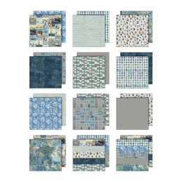 Idea-Ology - Tim Holtz - Palette Collection 12x12 - Blue - TH94463