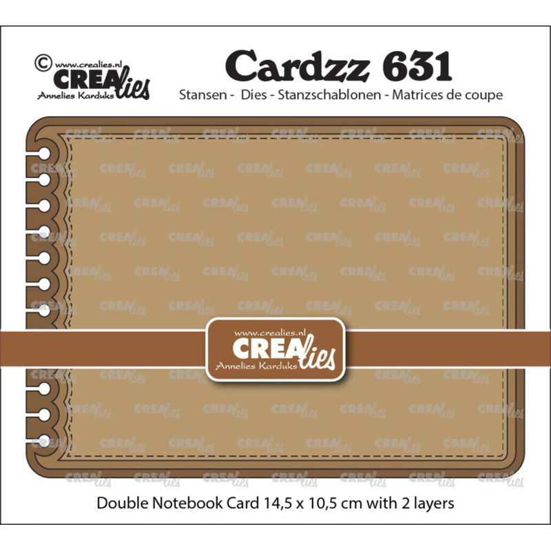 CREAlies - Cardzz - Double Card Notebook With Rounded Corners - CLCZ631