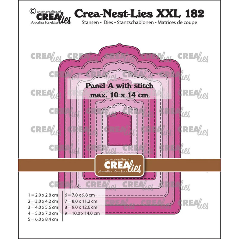 CREAlies - Crea-Nest-Lies XXL No. 182 - Panel A With Stitch - CLNestXXL182