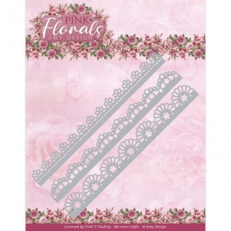 Amy Design - Pink Florals - Floral Border - ADD10312