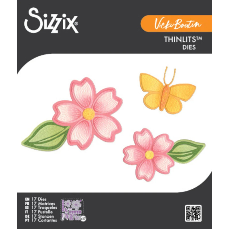 Sizzix - Vicki Boutin - Thinlits Die - Stitched Floral - 667164