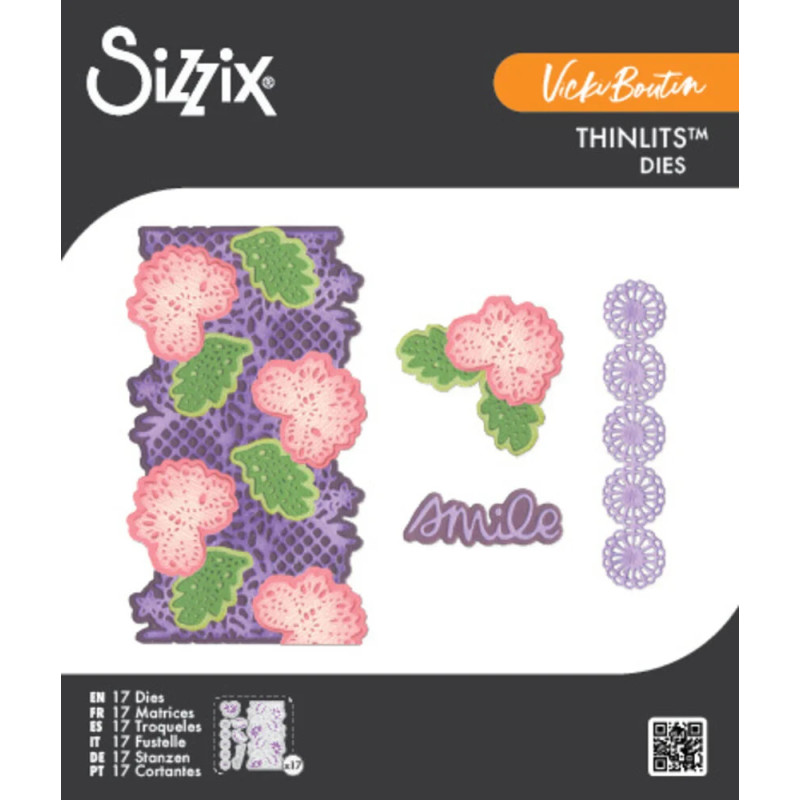 Sizzix - Vicki Boutin - Thinlits Die - Lovely Lace - 667165