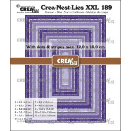 CREAlies - Crea-Nest-Lies XXL No. 189 - Rectangles With Dots And Stripes - CLNestXXL189