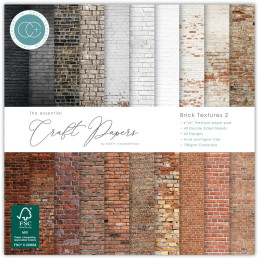 Craft Consortium - Papirblok 15x15 - Brick Textures 2 - CCEPAD042B