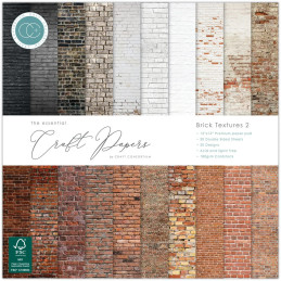 Craft Consortium - Papirblok 30x30 - Brick Textures 2 - CCEPAD042