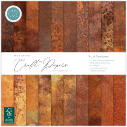 Craft Consortium - Papirblok 30x30 - Rust Textures - CCEPAD043