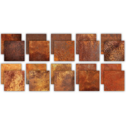 Craft Consortium - Papirblok 30x30 - Rust Textures - CCEPAD043