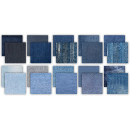 Craft Consortium - Papirblok 30x30 - Denim Textures - CCEPAD044