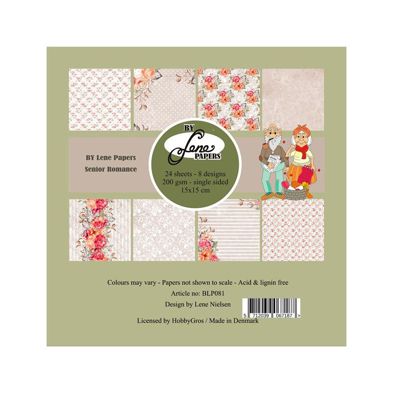 By Lene - Papirpakke 15x15 - Senior Romance - BLP081