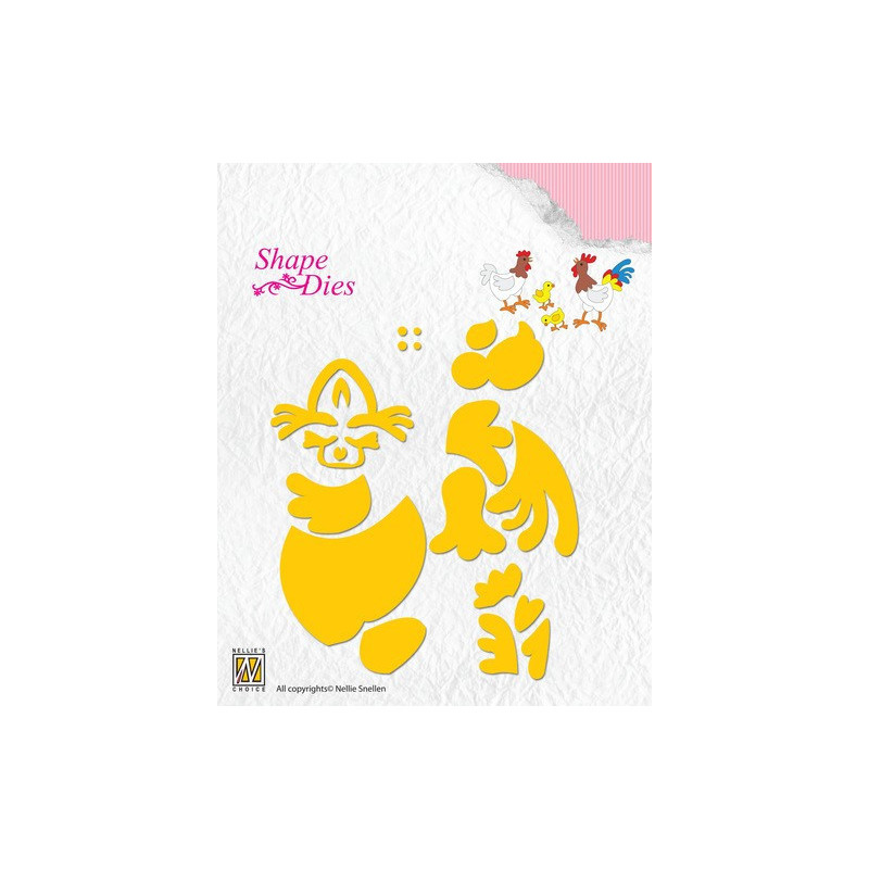 Nellie Snellen - Shape Dies - Build Up Hen & Rooster - SD129