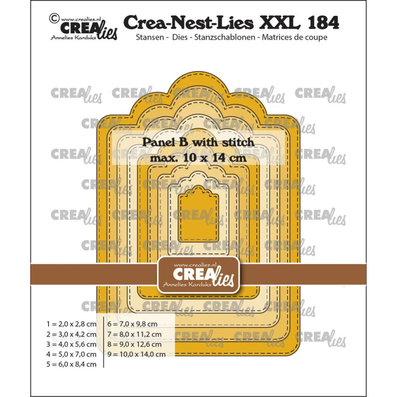 CREAlies - Crea-Nest-Lies XXL No. 184 - Panel B With Stitch - CLNestXXL184