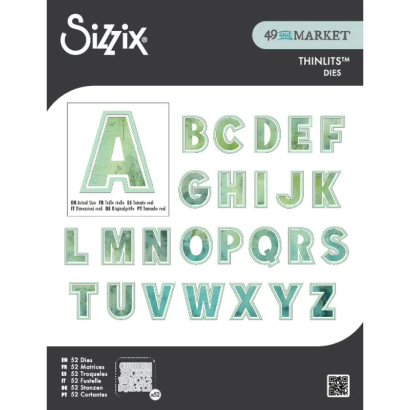 Sizzix - 49 And Market - Thinlits Die - This Or That Alphabet - 666951