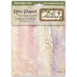 Stamperia - Rice Paper Backgrounds A6 - All Around - DFSAK6054