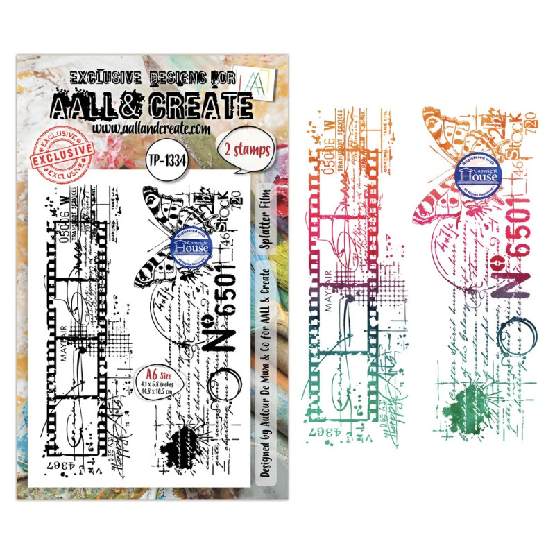 AALL And Create - Stamp Set A6 - Through The Lens - Splatter Film - AALL-TP-1334