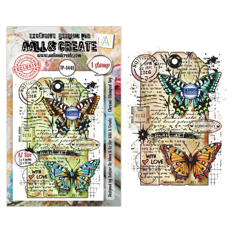 AALL And Create - Stamp Set A7 - Dispatch Transit - Chrono-Stamped Tag - AALL-TP-1448