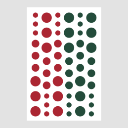 Design5 - Enamel Dots MAT - Rød + Flaskegrøn - D500027ED