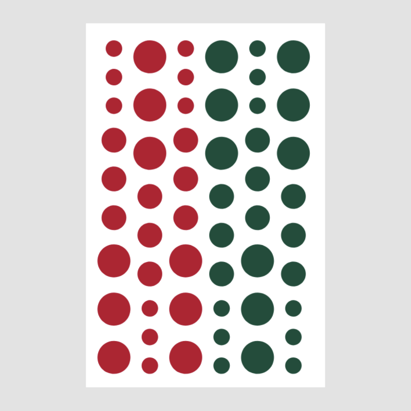 Design5 - Enamel Dots MAT - Rød + Flaskegrøn - D500027ED