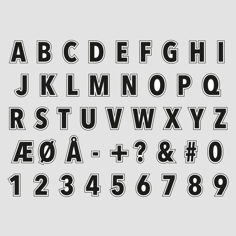 Design5 - Cool Alfabet m. Skygge - D500308D