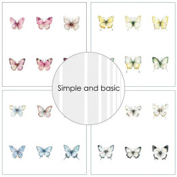 Simple And Basic - Papirpakke 30.5x30.5 - Beautiful Butterflies - SBP767