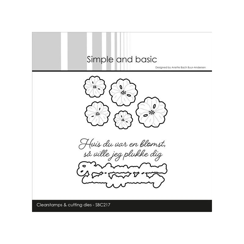 Simple And Basic - Stempel + Die - Danske Tekster - SBC217