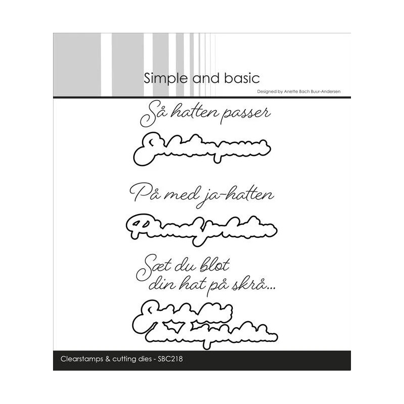 Simple And Basic - Stempel + Die - Danske Tekster - SBC218