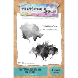TEXT(ures) - Clear Stamp - Dragonfly Dreams - Watercolour Splash Halftone - TEXCS0005